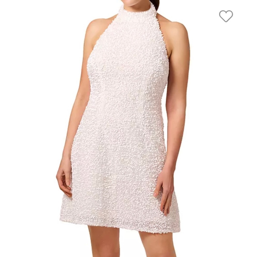 LIV FOSTER BRAND WHITE SEQUENCE HALTER TOP